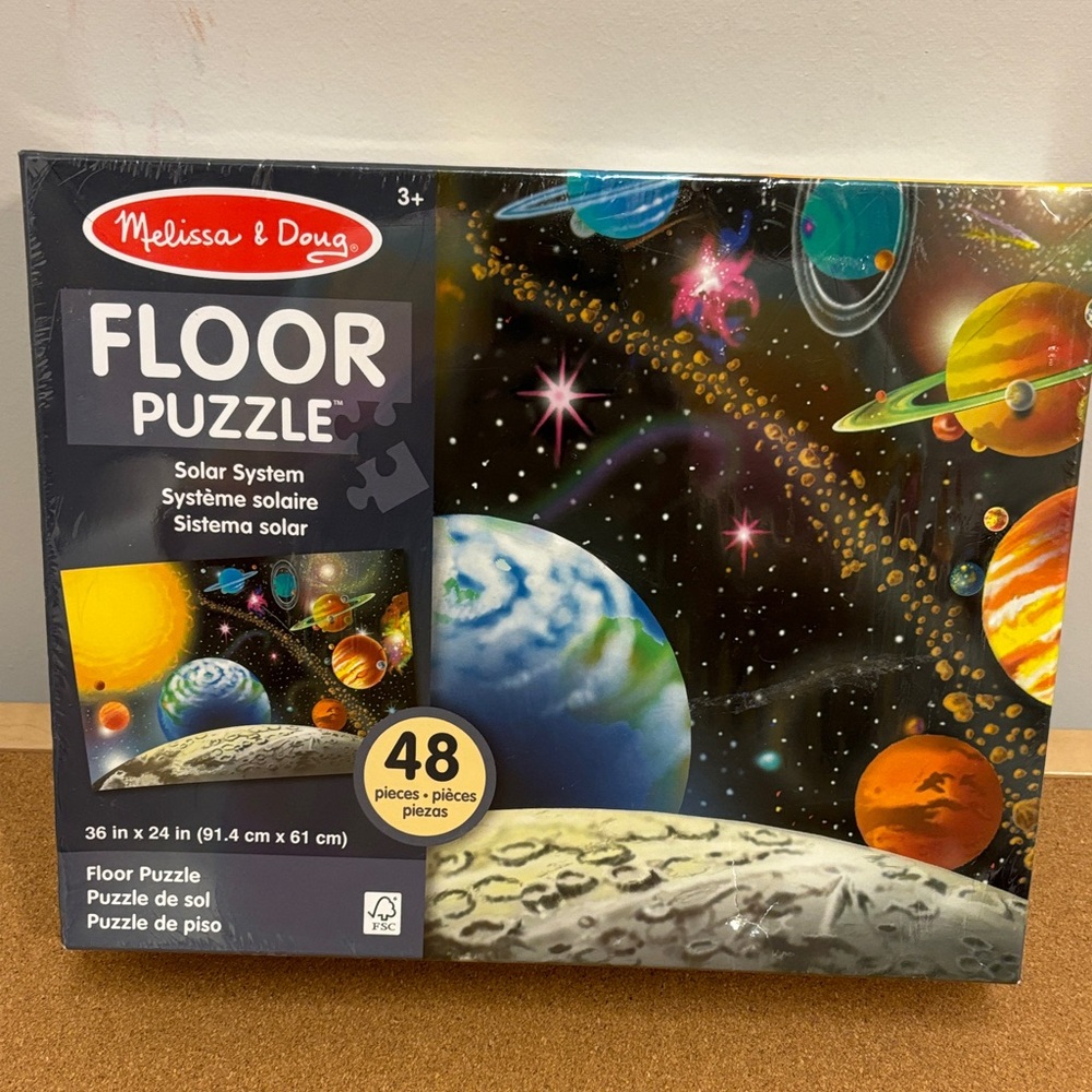 Melissa & Doug Solar System Floor Jumbo Piece Puzzle 48 pc 36"x24" Sealed